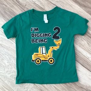Toddler 2nd birthday tractor T shirt